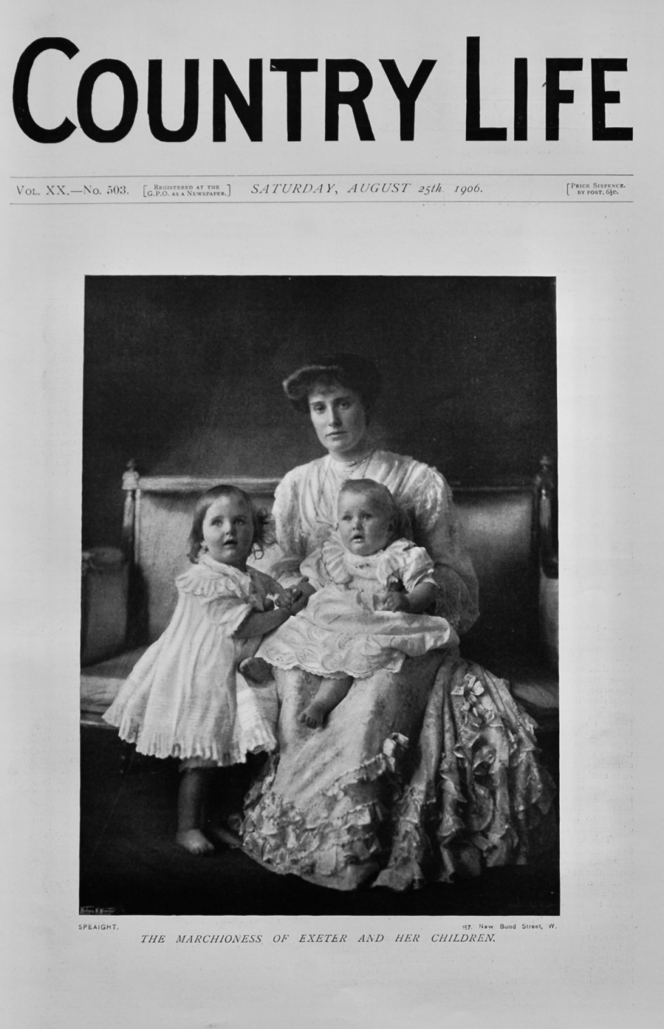 The Marchioness of Exeter and Her Children.  1906.