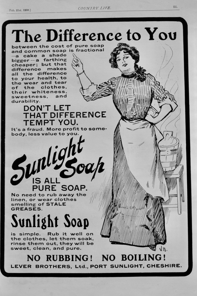 Sunlight Soap.  1903.