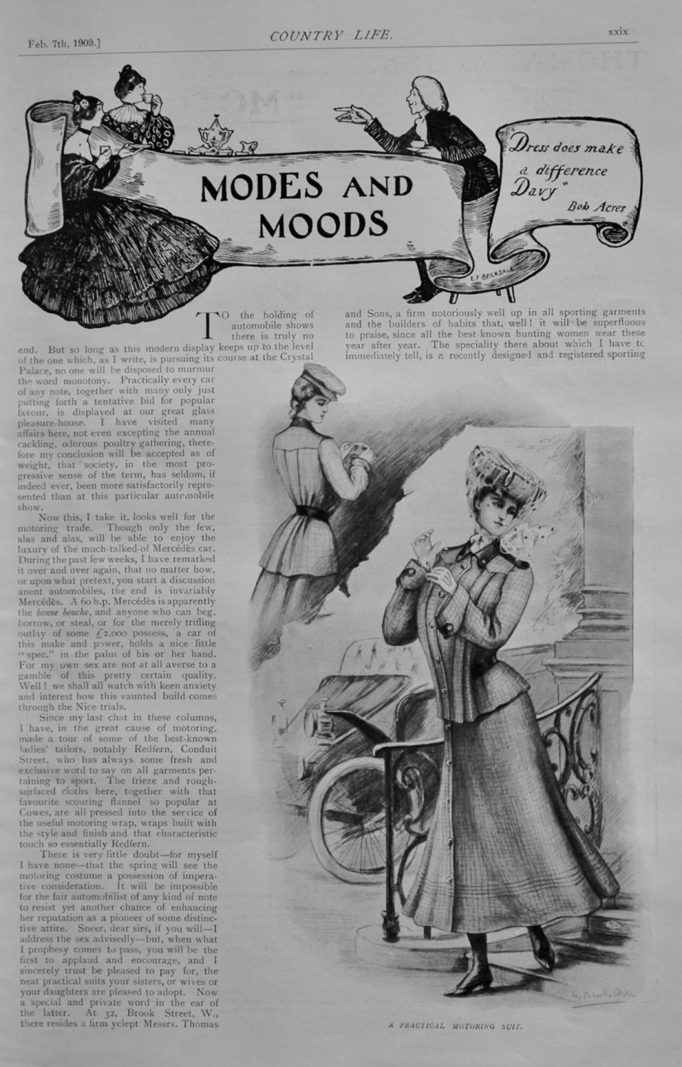 Modes and Moods.  (Country Life)  1903.