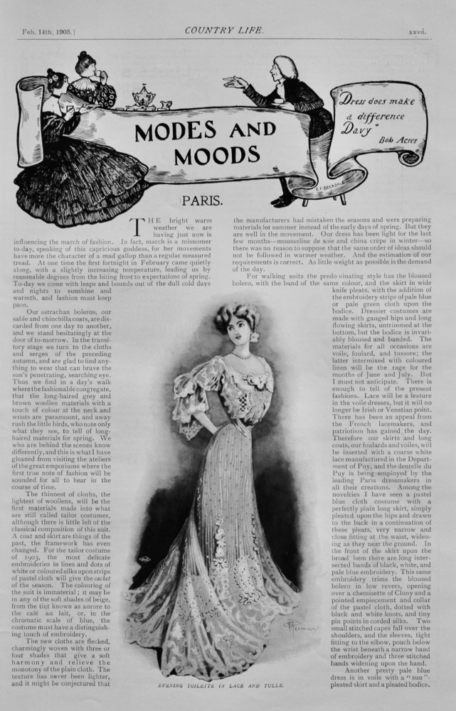 Modes and Moods. : Paris.  (Country Life)  1903.