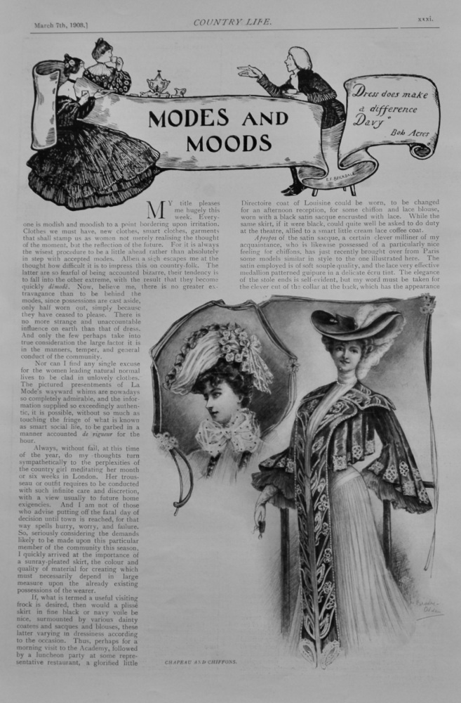 Modes and Moods.  (Country Life)  1903.