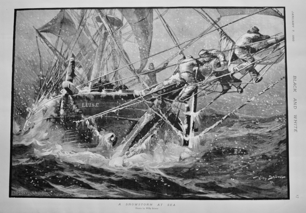 A Snowstorm at Sea.  1899.