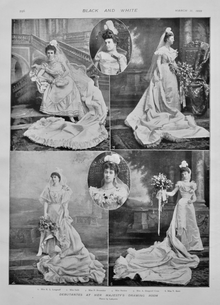 Debutantes at Her Majesty's Drawing Room.  1899.