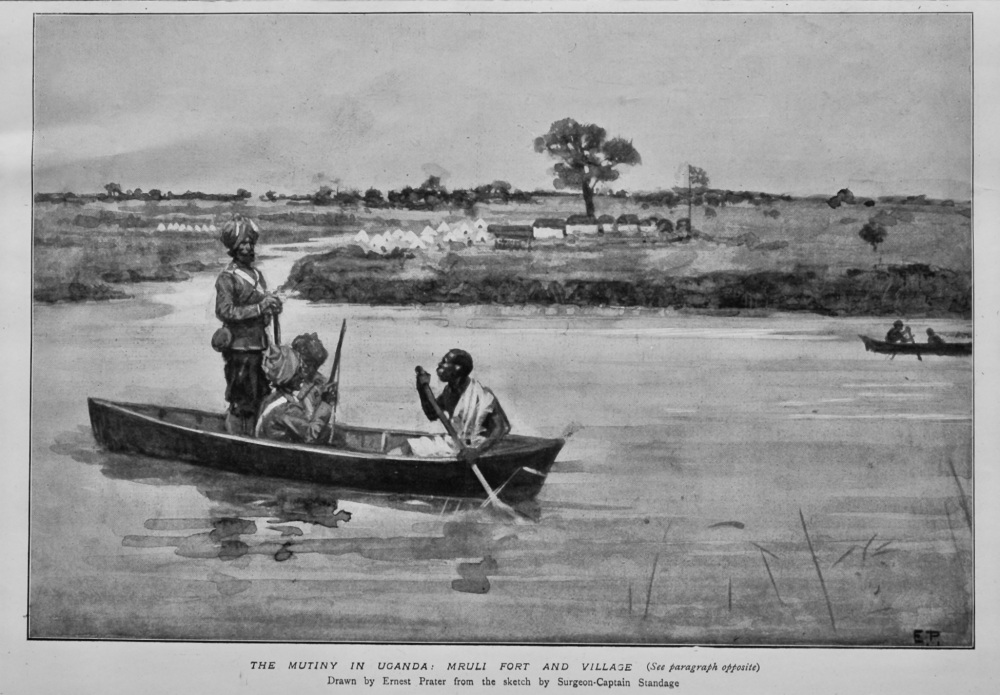 The Mutiny in Uganda :  Mruli Fort and Village.  1899.