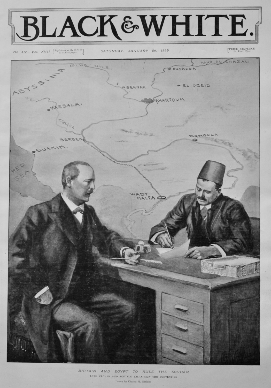 Britain and Egypt to Rule the Sudan.  1899.