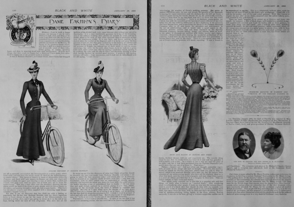Dame Fashion's Diary. January 28th. 1899.