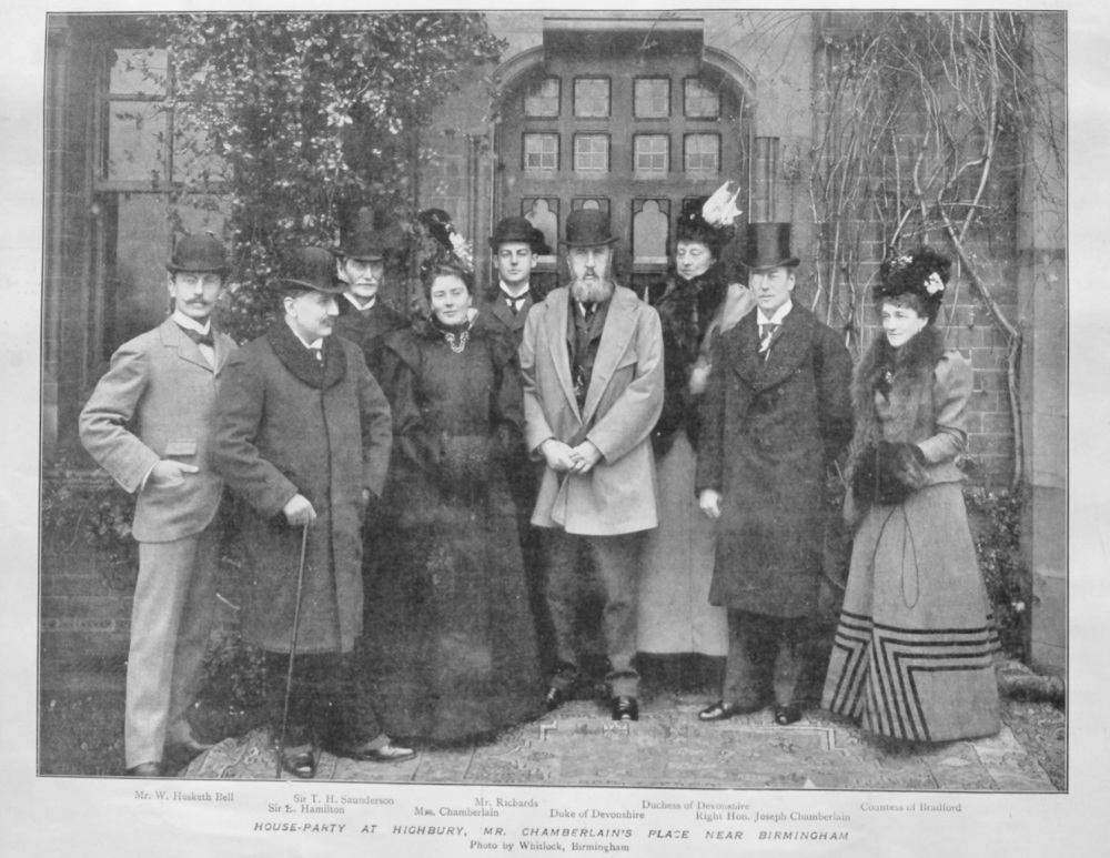 House-Party at Highbury, Mr. Chamberlain's Place near Birmingham.  1899.