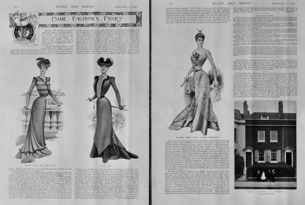 Dame Fashion's Diary. February 11th. 1899.