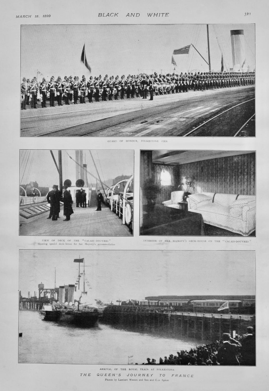 The Queen's Journey to France.  1899.