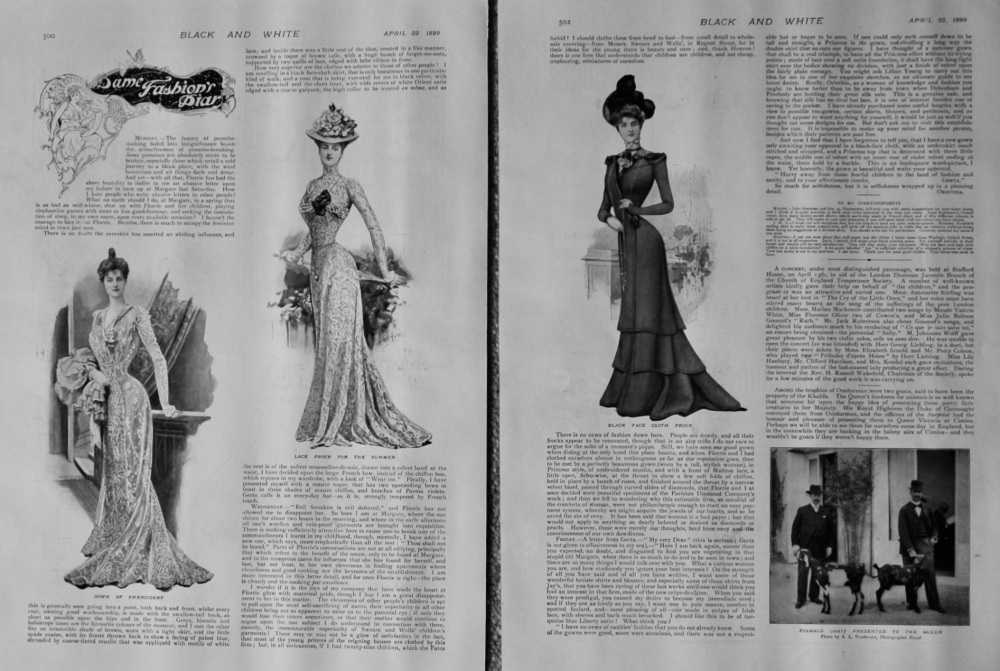 Dame Fashion's Diary.  April 22nd, 1899.