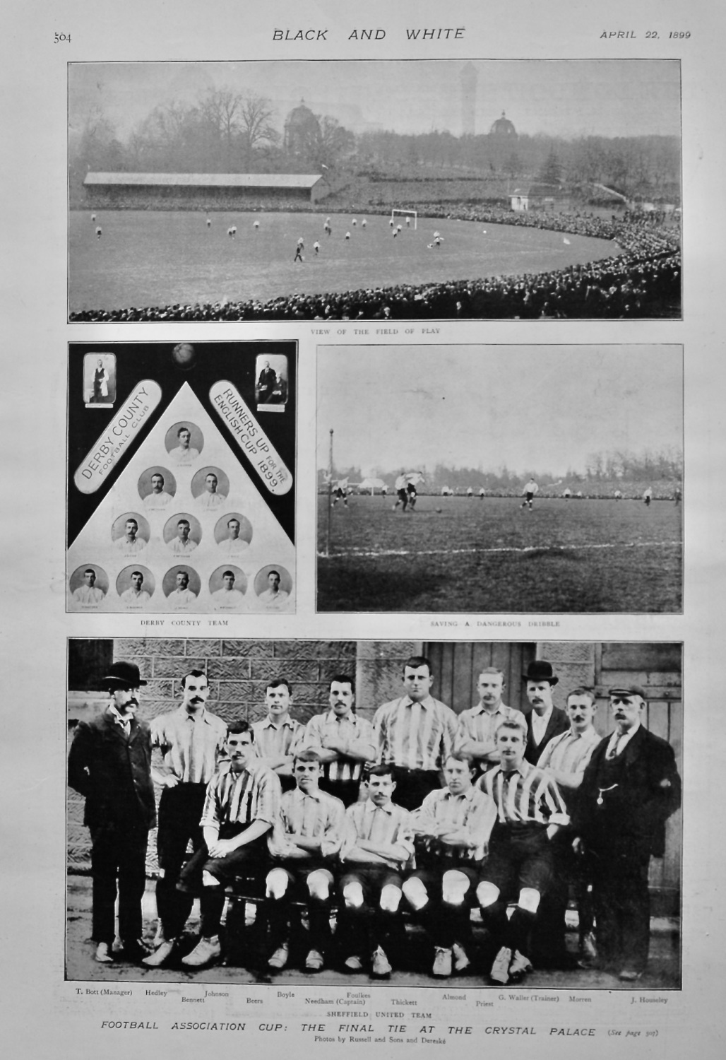 Football Association Cup :  The Final Tie at the Crystal Palace. 1899.  (Sh