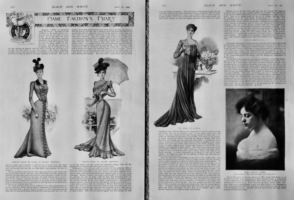 Dame Fashion's Diary.  May 20th, 1899.