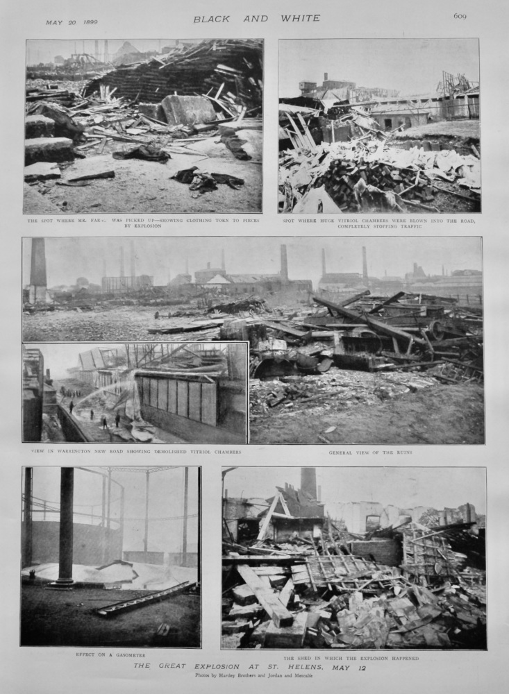 The Great Explosion at St. Helens, May 12th, 1899,  (Kurtz Chemical Factory).