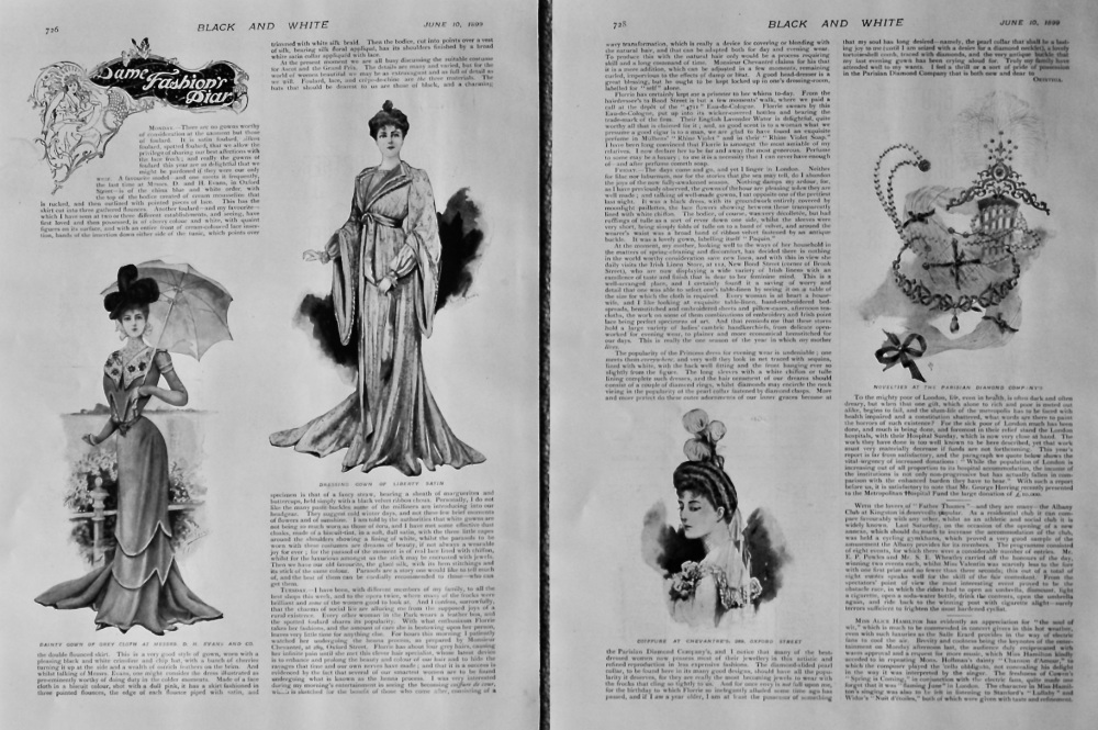 Dame Fashion's Diary. June 10th, 1899.