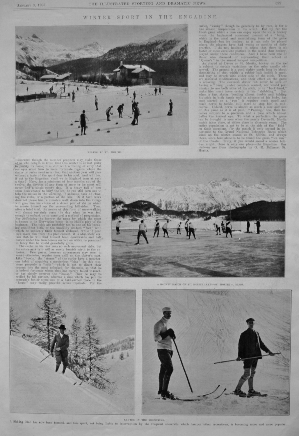 Winter Sport in the Engadine.  1903.