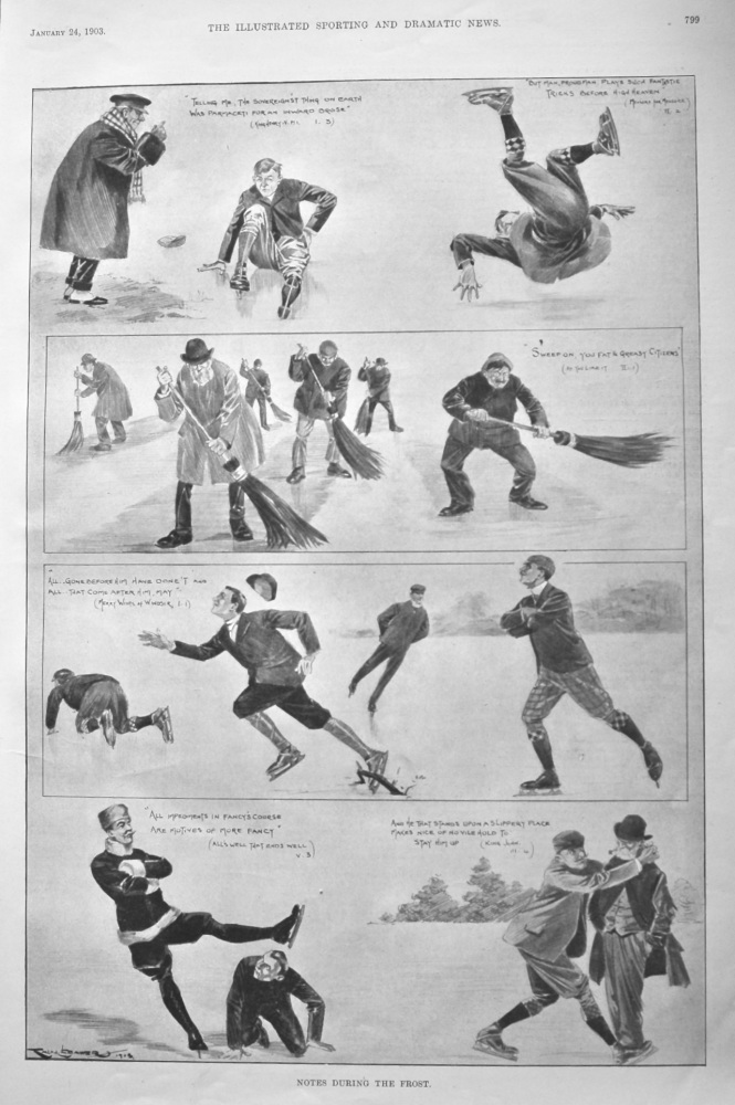 Notes During the Frost.  (Skating).  1903.