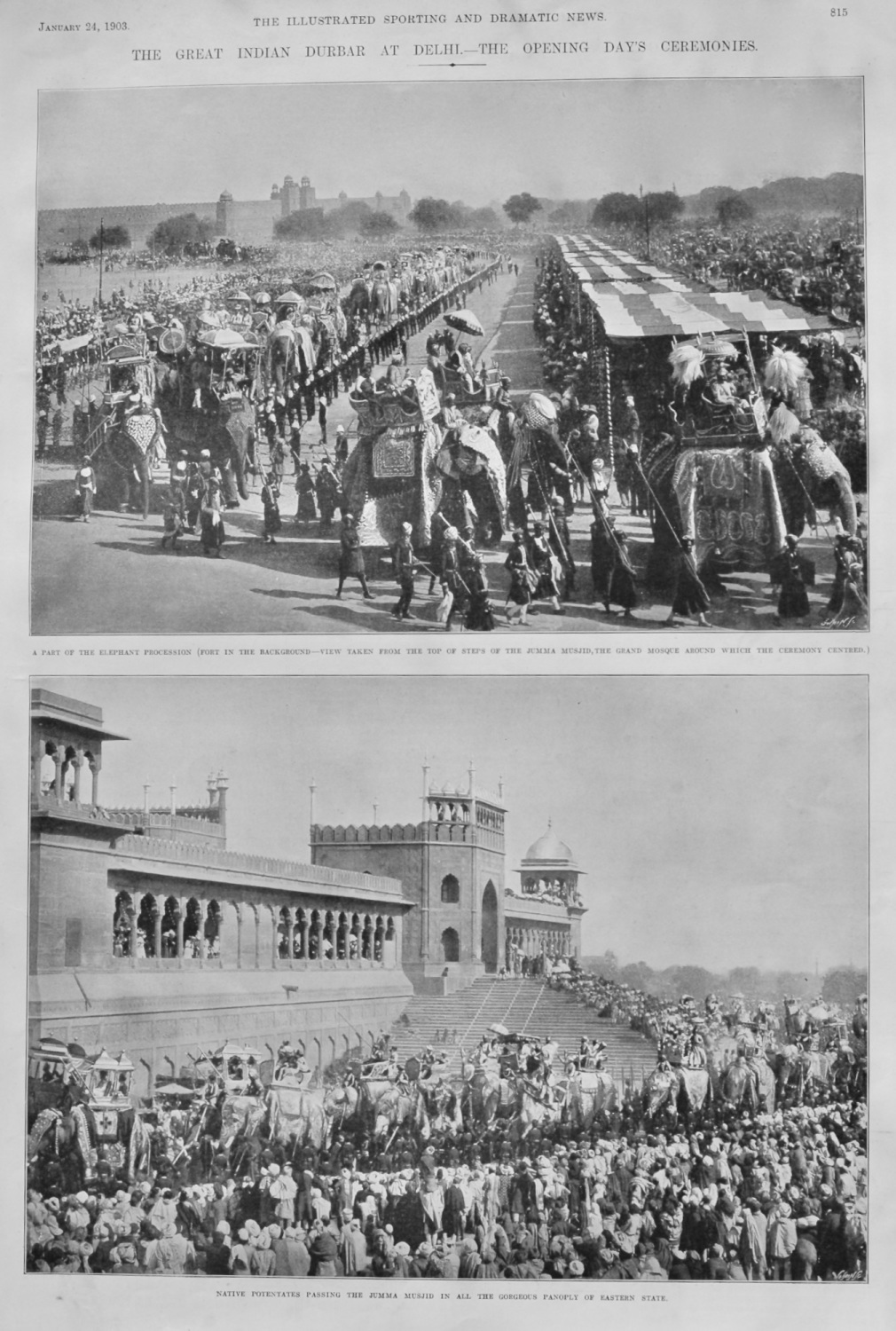 The Great Indian Durbar at Delhi.-The Opening Day's Ceremonies.  1903.