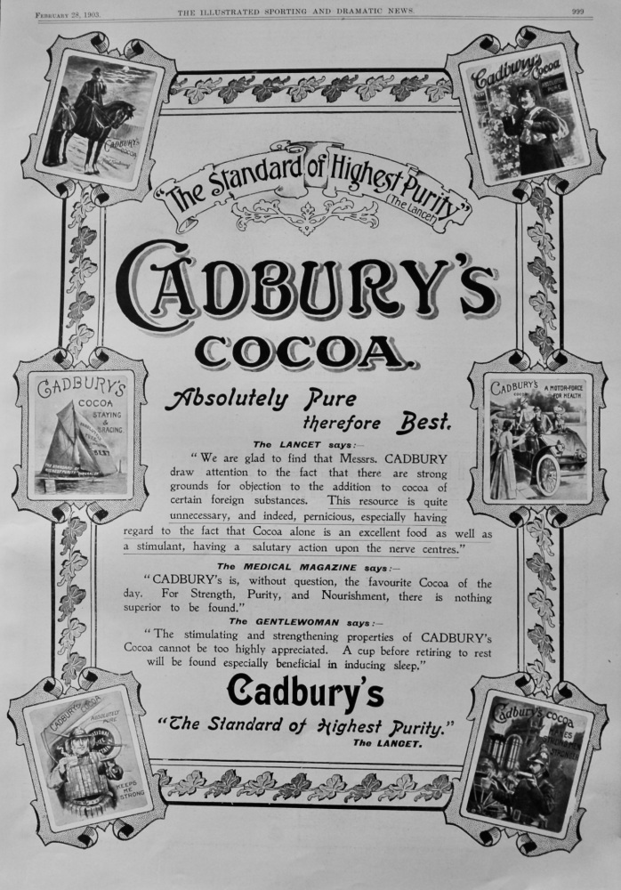Cadbury's Cocoa.  1903.