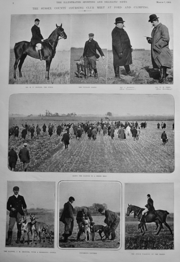 The Sussex County Coursing Club Meet at Ford and Climping.  1903.