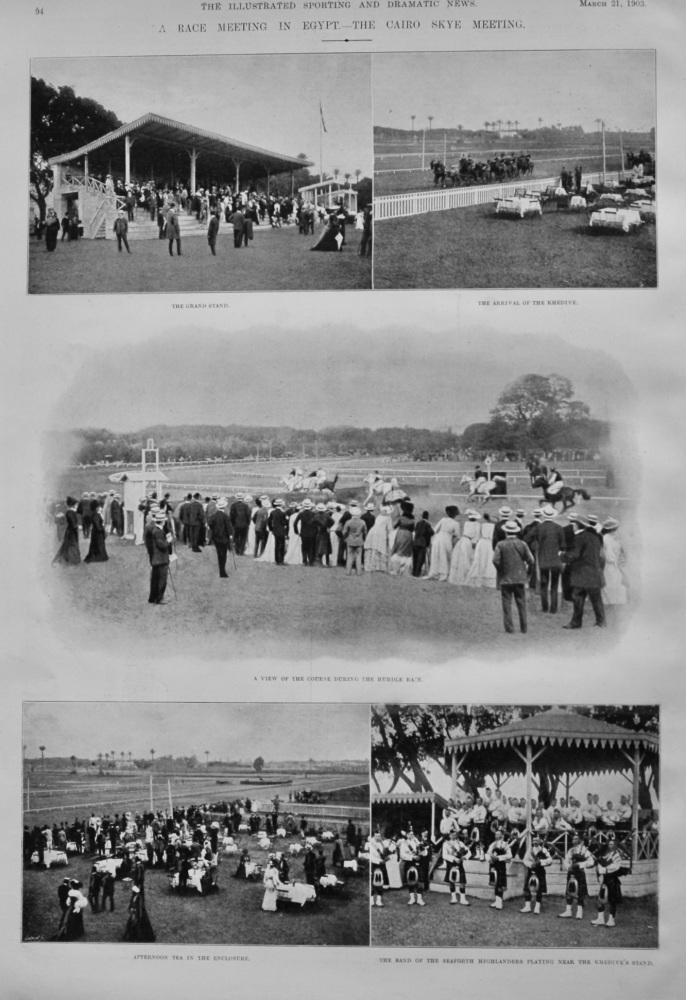 A Race Meeting in Egypt - The Cairo Skye Meeting.  1903.