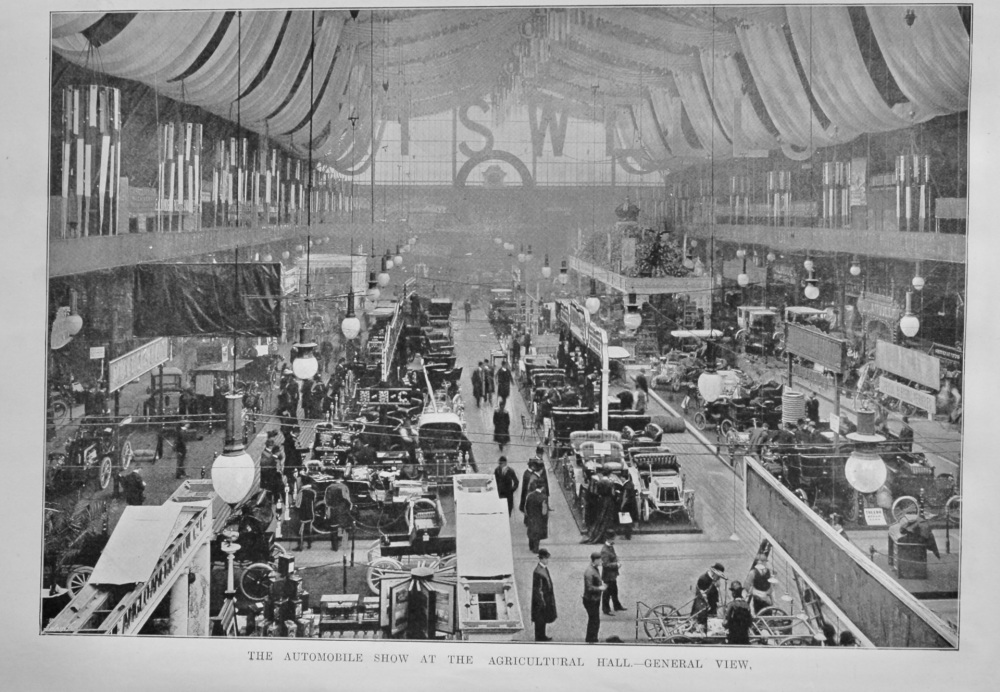 The Automobile Show at the Agricultural Hall.- General View.  1903.