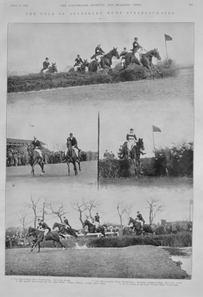 The Vale of Aylesbury Hunt Steeplechases.  1903.