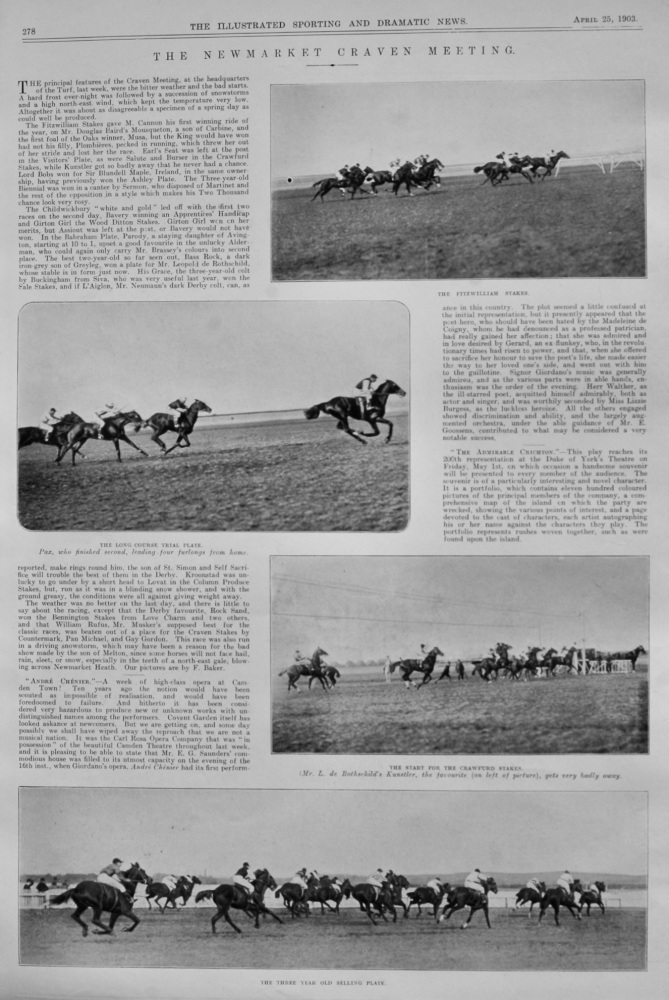 The Newmarket Craven Meeting.  1903.