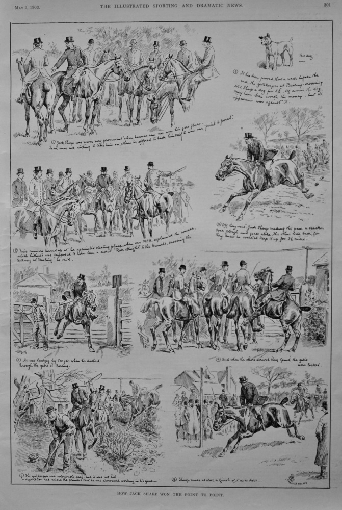 How Jack Sharp won the Point to Point. 1903.