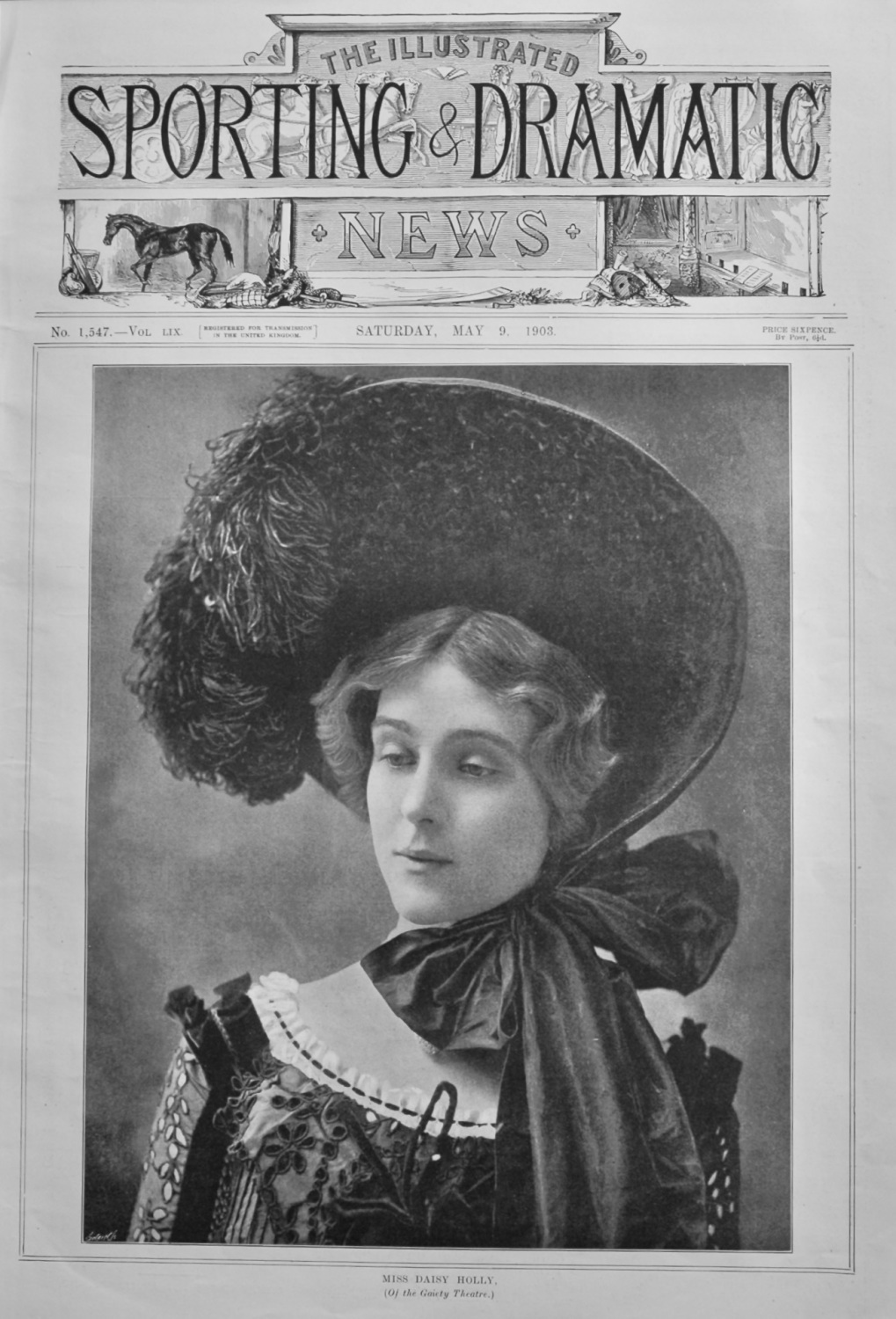 Miss Daisy Holly, (of the Gaiety Theatre.)  1903.