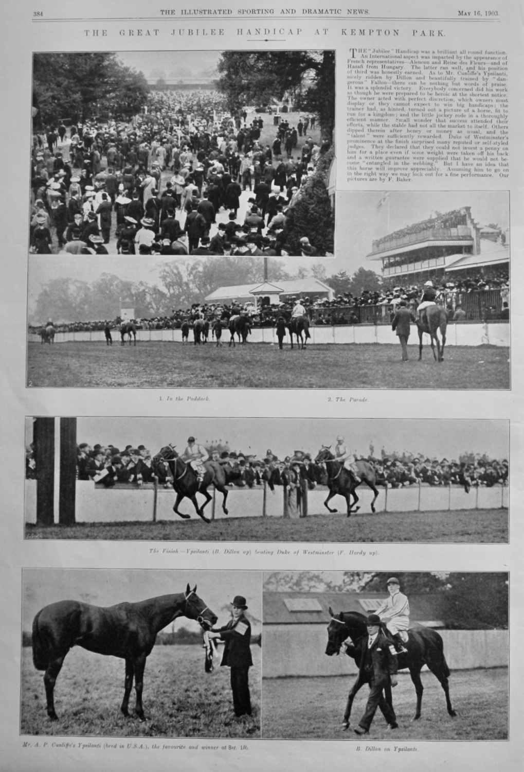 The Great Jubilee Handicap at Kempton Park.  1903.