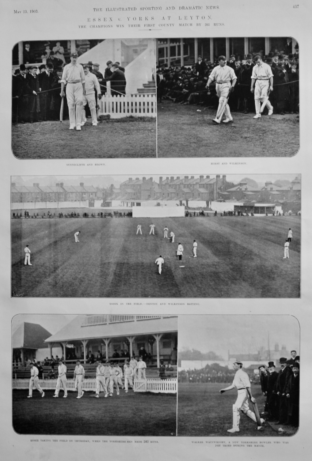 Essex v. Yorks at Leyton. : The Champions win their First County Match by 2