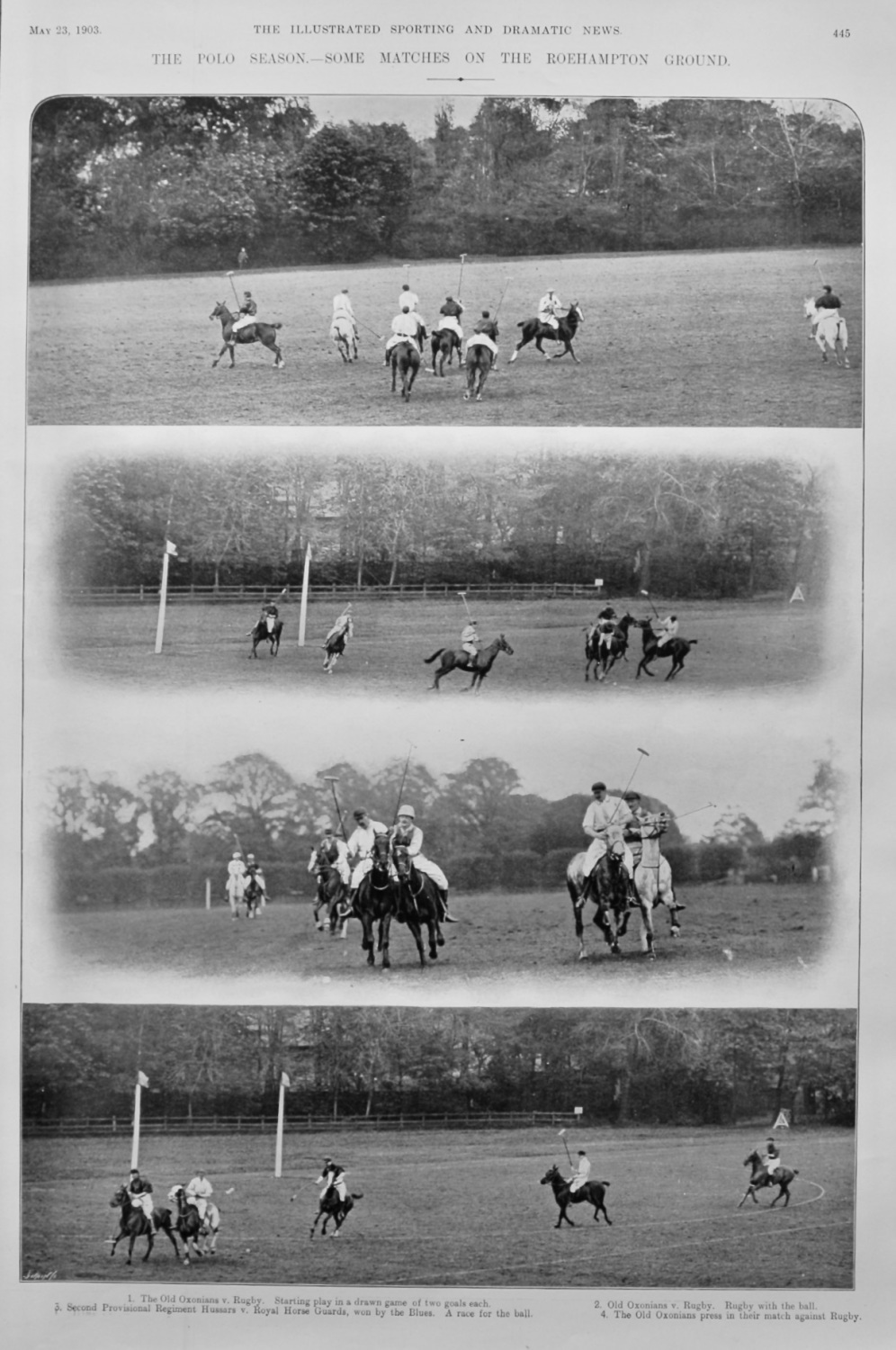 The Polo Season.- Some Matches on the Roehampton Ground. 1903.