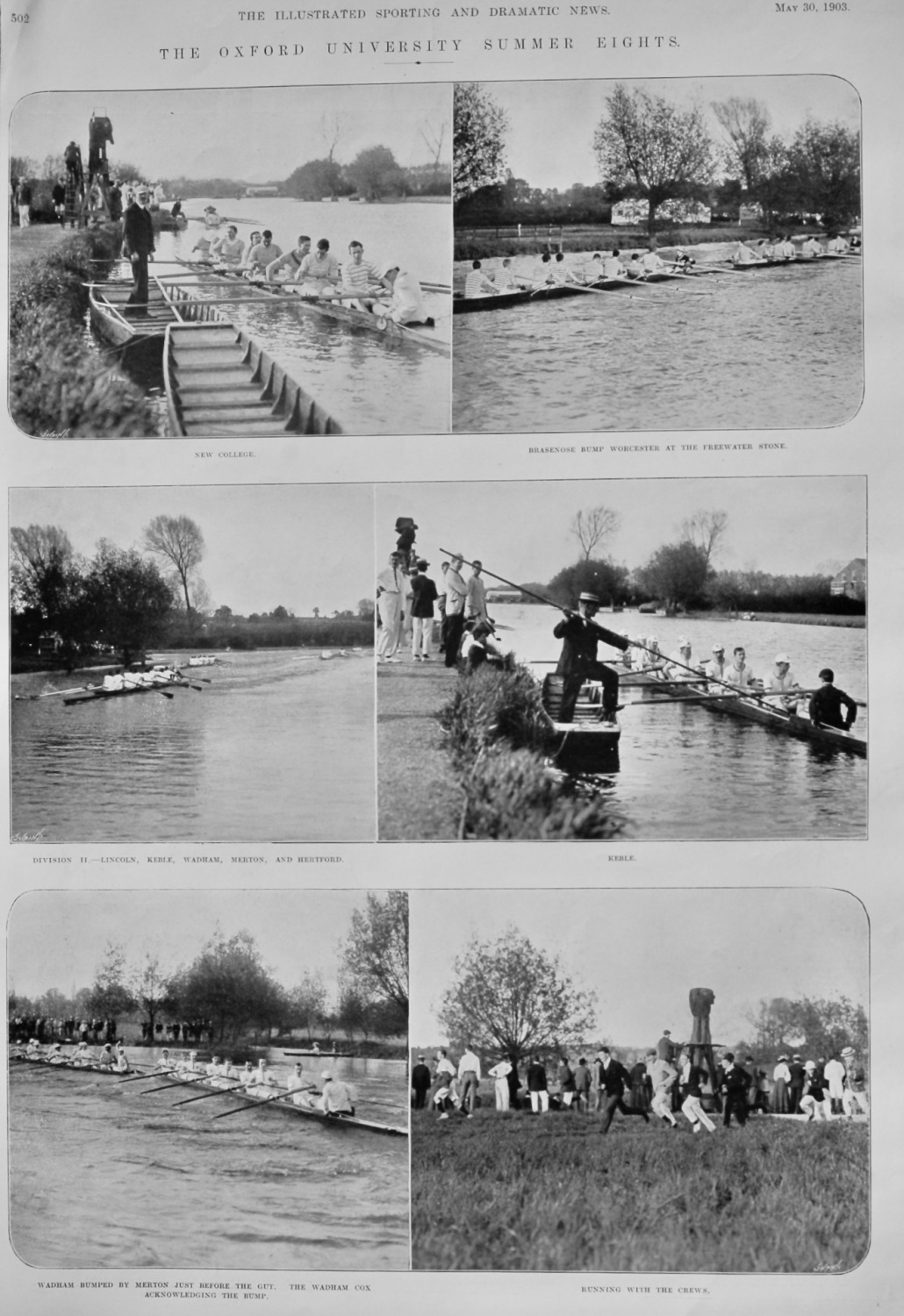 The Oxford University Summer Eights.  1903.