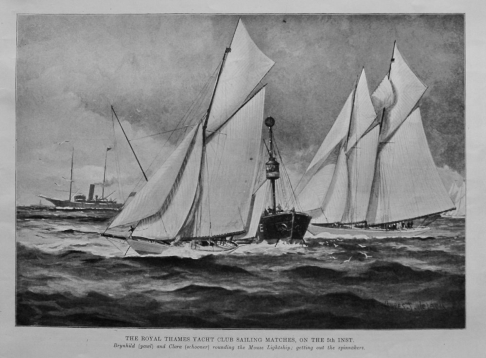 The Royal Thames Yacht Club Sailing Matches, on the 5th Inst.  1903.