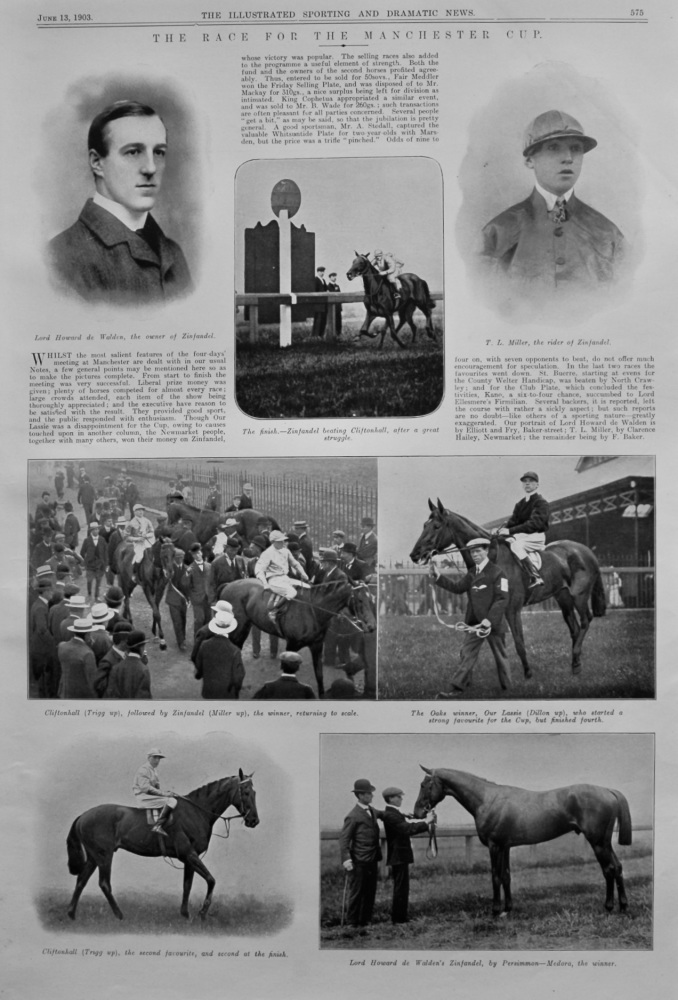 The Race for the Manchester Cup.  1903.