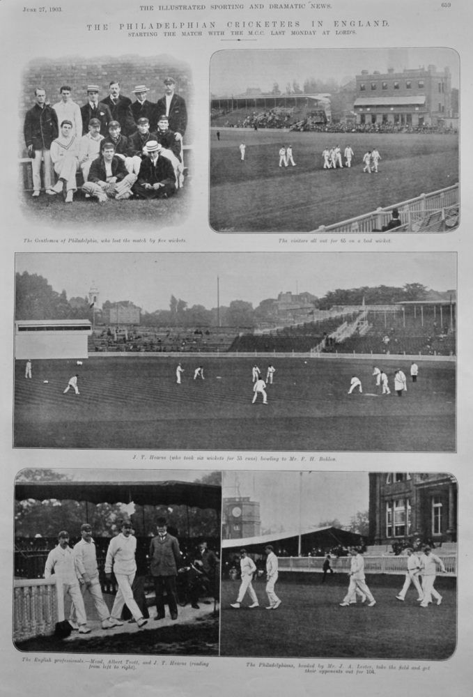 The Philadelphian Cricketers in England.  1903.