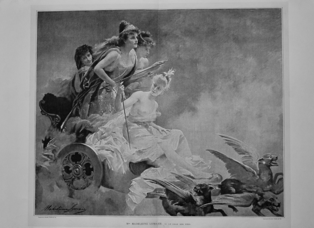 Mme. Madeleine Lemaire.  -  Le Char Des Fees.  1892.