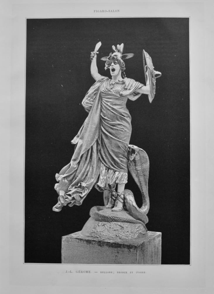 J.-L. Gerome. -  Bellone; Bronze et Ivoire.  1892.