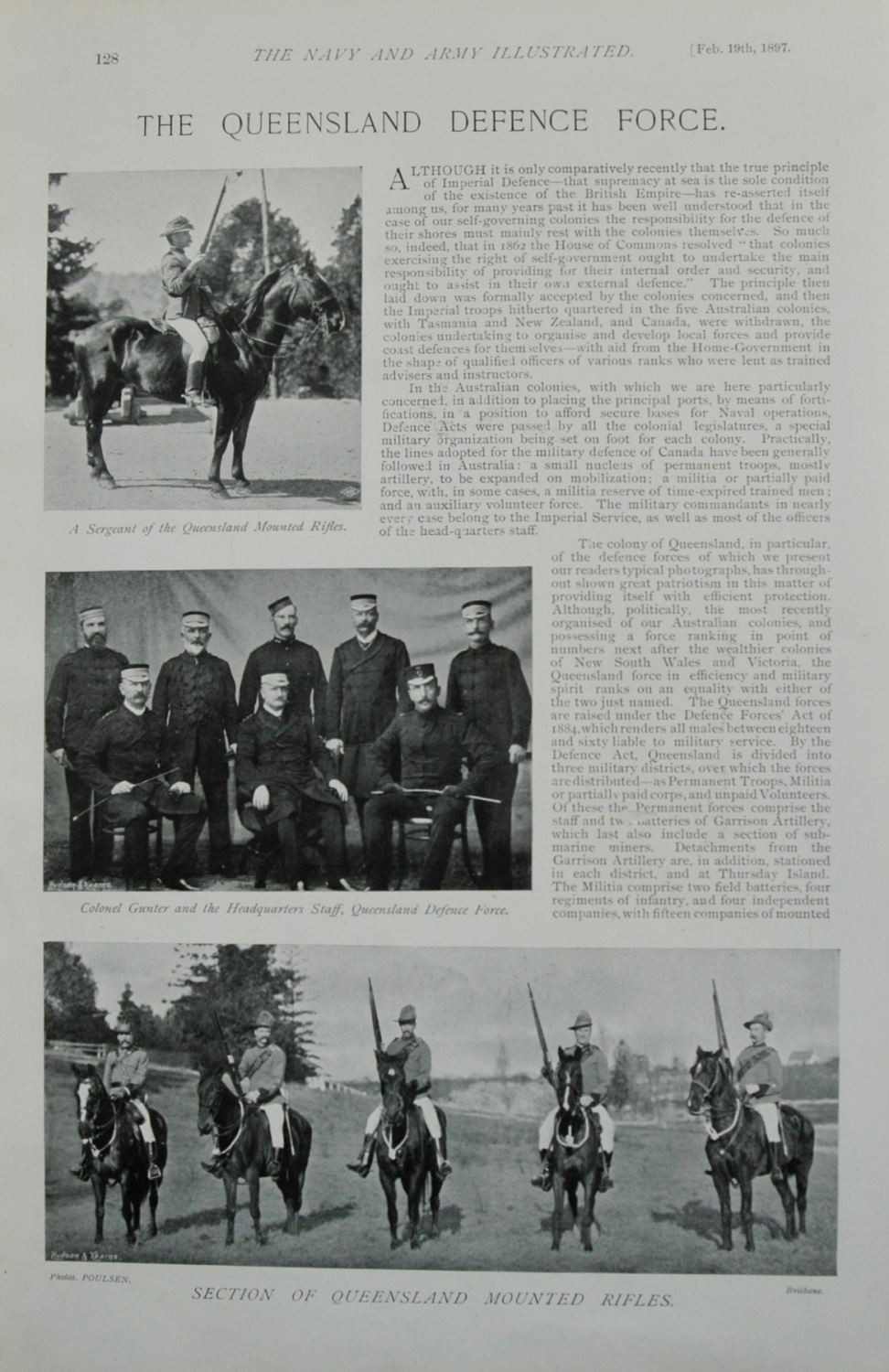 The Queensland Defence Force - 1897