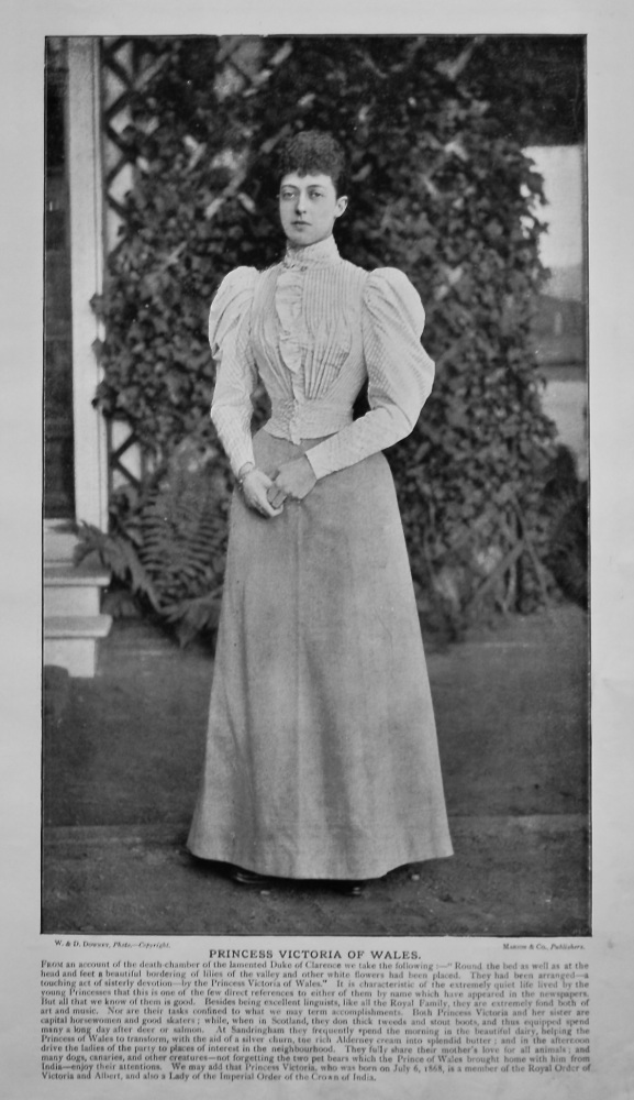 Princess Victoria of Wales.  &  The Princess Maud of Wales.  1900c.