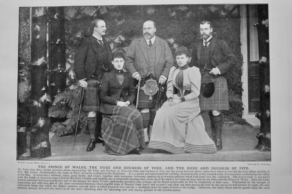 The Prince of Wales, The Duke and Duchess of York, and the Duke and Duchess of Fife.  1900c.