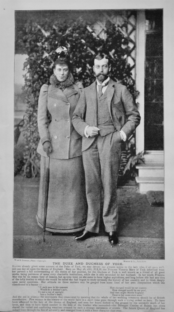 The Duke and Duchess of York.  &  The Duke of York.  1900c.