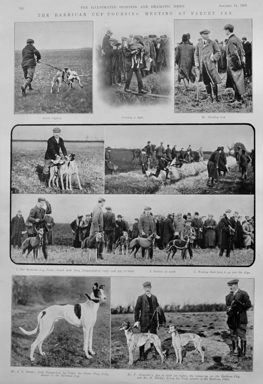 The Barbican Cup Coursing Meeting at Faucet Fen.  1905.