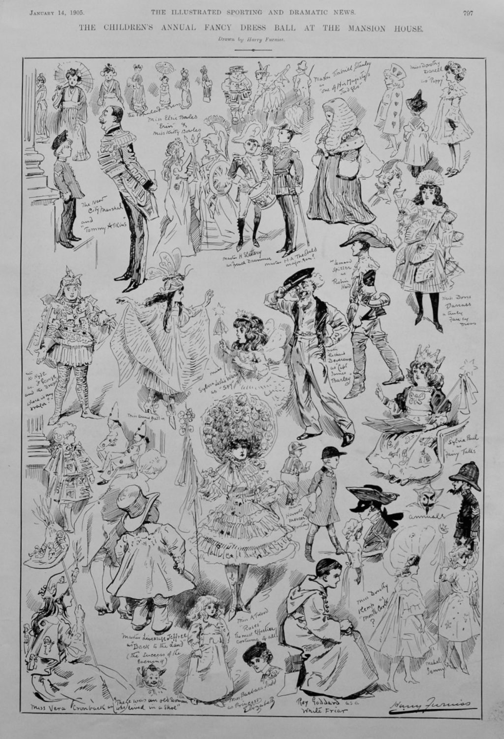 The Christmas Annual Fancy Dress Ball at the Mansion House.  1904.