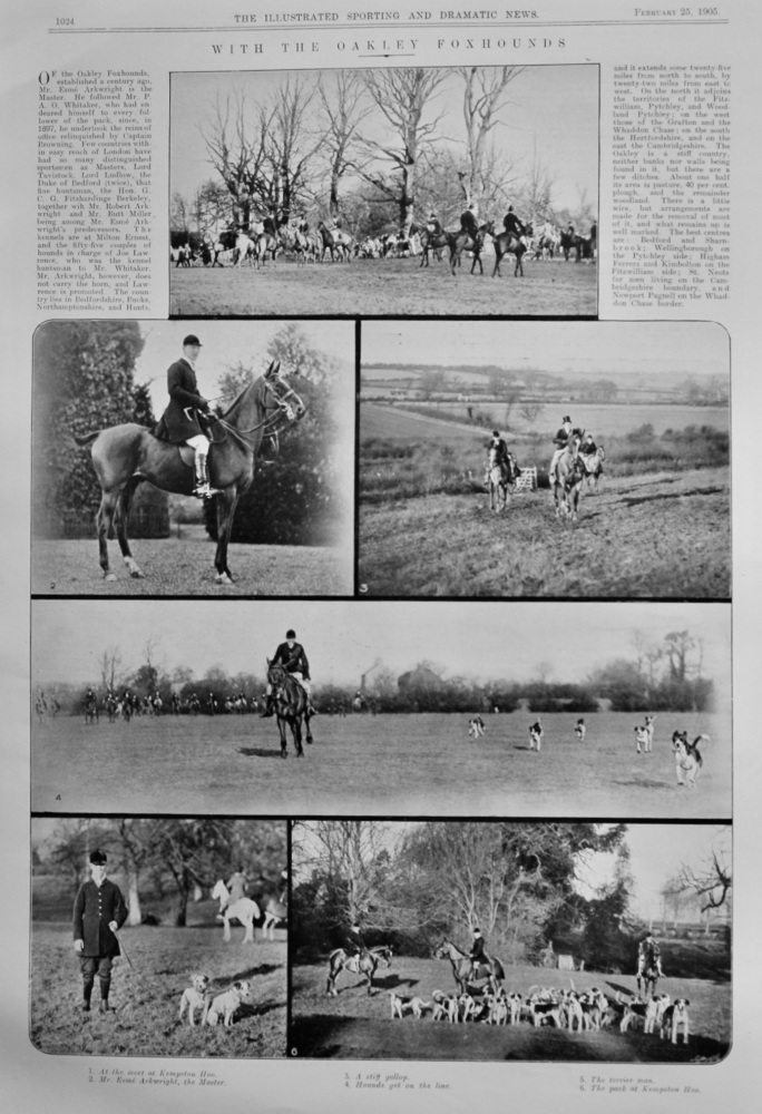With the Oakley Foxhounds.  1905.