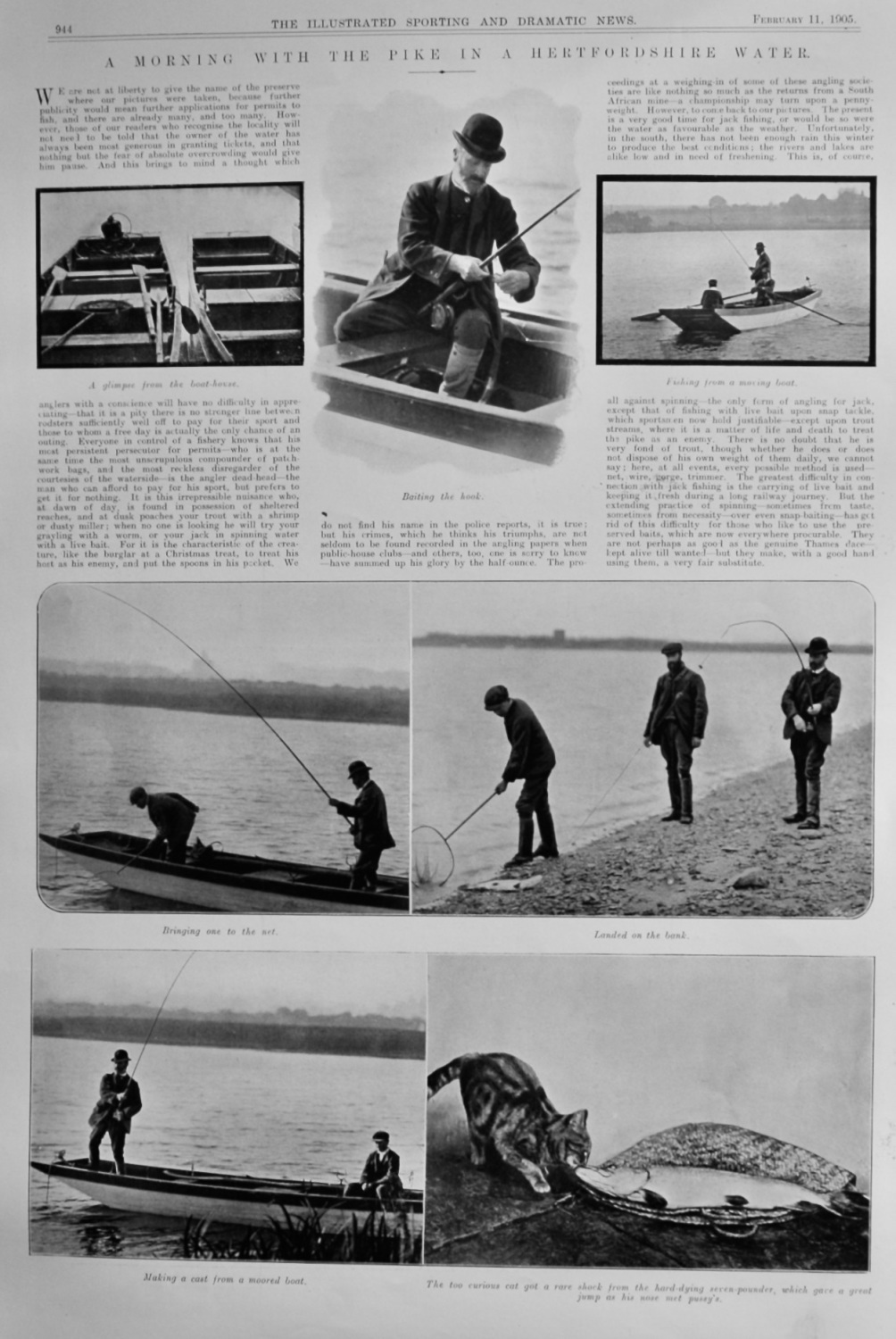 A Morning with the Pike in a Hertfordshire Water.  1905.