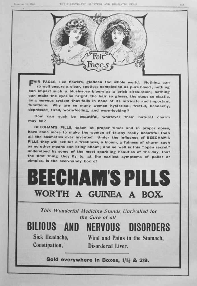 Beecham's Pills.  1905.