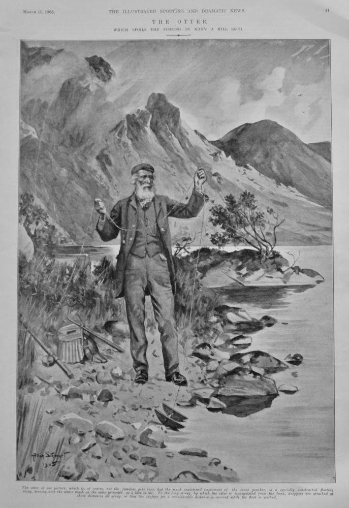 The Otter.  Which spoils the Fishing in many a Hill Loch.  1905.