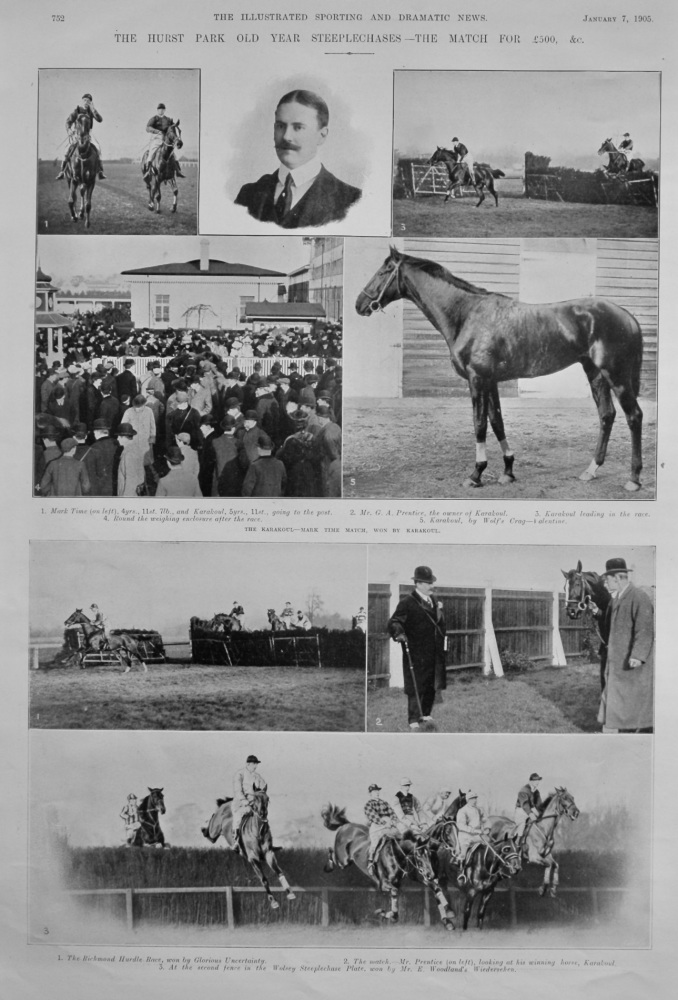 The Hurst Park Old Year Steeplechases - The Match for £500,  &c.  1905.