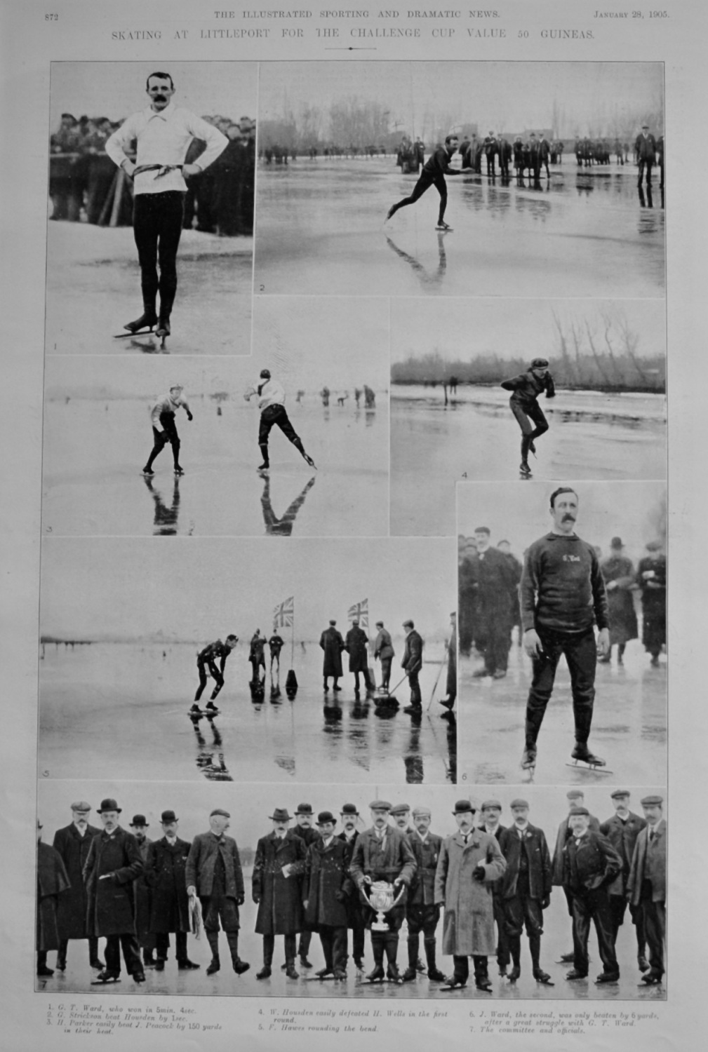 Skating at Littleport for the Challenge Cup Value 50 Guineas.  1905.